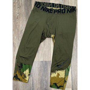 Nike Pro Dri-Fit 3/4 Length Compression Tights Snake Camo XXL